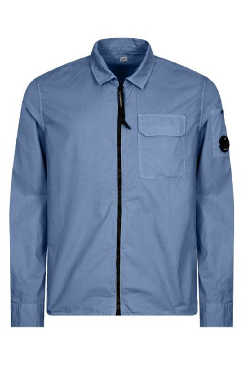 Cp Company Junior Gabardine Long Sleeve Lens Overshirt Riviera Blue