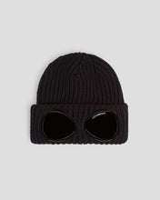 Load image into Gallery viewer, Junior Cp Company Merino Wool Goggle Beanie In Black
