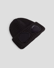 Load image into Gallery viewer, Junior Cp Company Merino Wool Goggle Beanie In Black
