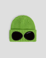 Load image into Gallery viewer, Junior Cp Company Merino Wool Goggle Beanie In Green
