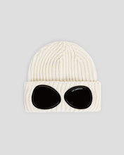 Load image into Gallery viewer, Junior Cp Company Merino Wool Goggle Beanie In White
