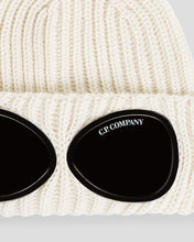 Load image into Gallery viewer, Junior Cp Company Merino Wool Goggle Beanie In White
