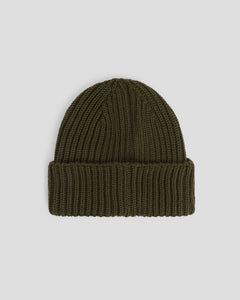 Junior Cp Company Merino Wool Goggle Beanie In Ivy Green