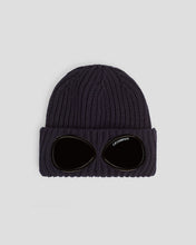 Load image into Gallery viewer, Junior Cp Company Merino Wool Goggle Beanie In Navy
