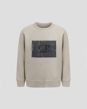 Load image into Gallery viewer, Cp Company Junior Stitch Logo Embroidered Sweatshirt In Silver Sage
