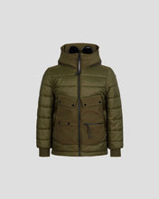 Load image into Gallery viewer, Cp Company Junior Multipocket Nylon Shell-R Goggle Jacket In Ivy Green
