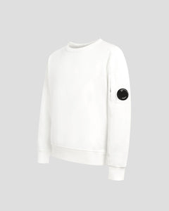 Cp Company Junior Lens Sweatshirt In White