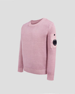 Cp Company Junior Merino Wool Knit In Rose Pink 055