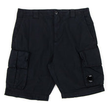 Load image into Gallery viewer, Cp Company Twill Stretch Utility Cargo Shorts In Navy
