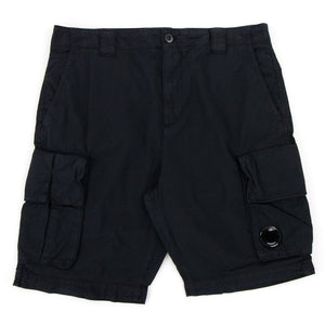 Cp Company Twill Stretch Utility Cargo Shorts In Navy