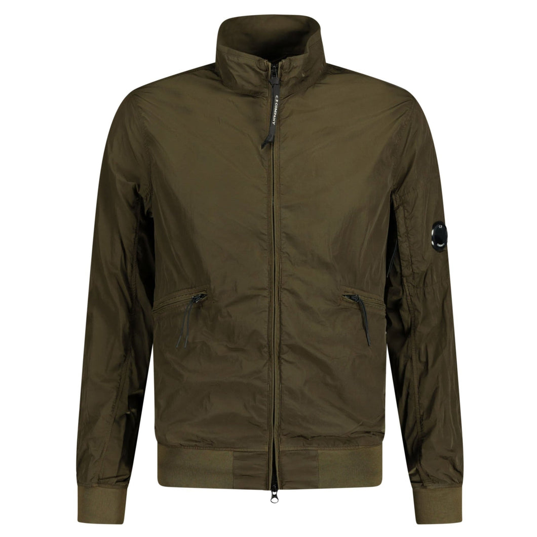 Cp Company Chrome-R Lens Bomber Jacket In Ivy Green