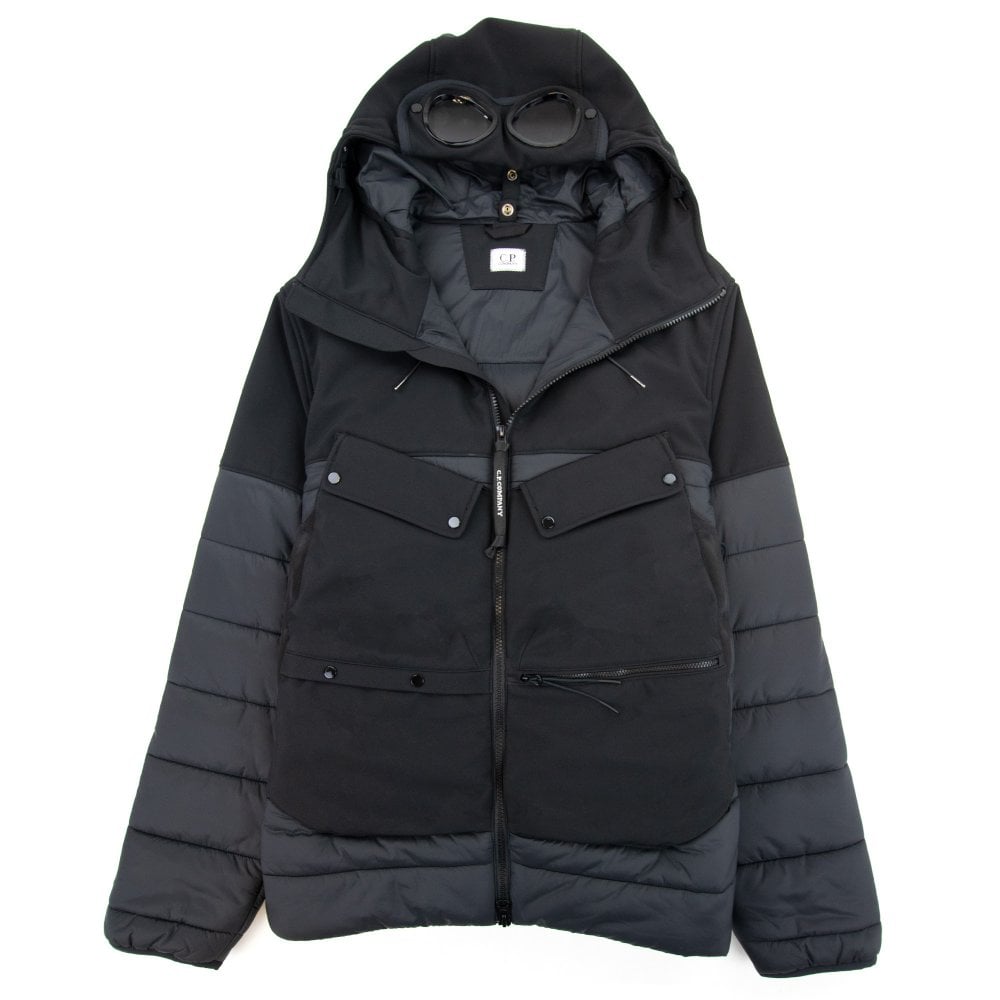 Cp Company Shell-R Goggle Jacket In Black