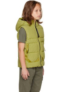 CP Company Junior Saint Peter Goggle Down Gilet In Golden Palm