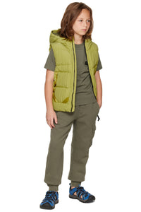 CP Company Junior Saint Peter Goggle Down Gilet In Golden Palm