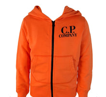 Load image into Gallery viewer, Cp Company Junior Goggle Full Zip Hoodie In Harvest Pumpkin
