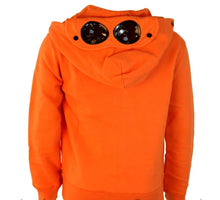 Load image into Gallery viewer, Cp Company Junior Goggle Full Zip Hoodie In Harvest Pumpkin
