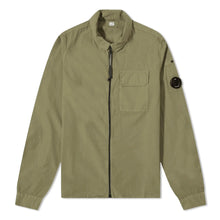 Load image into Gallery viewer, Cp Company Gabardine Full Zip Lens Shirt In Bronze Green (Pre-Order: Due Approx. 28th Feb)
