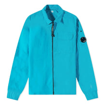 Load image into Gallery viewer, Cp Company Gabardine Full Zip Lens Shirt In Tile Blue (Pre-Order: Due Approx. 28th Feb)
