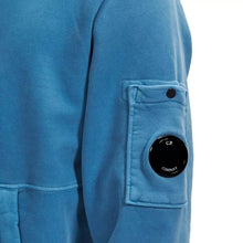 Load image into Gallery viewer, Cp Company Garment Dyed Overhead Lens Hoodie In Infinity Blue
