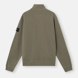 Stone Island Cotton Fleece Full Zip In Walnut Brown