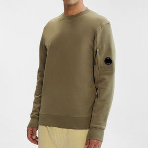 Cp Company Diagonal Raised Cotton Lens Sweatshirt in Butternut Brown (Pre-Order: Due Approx. 28th Feb)