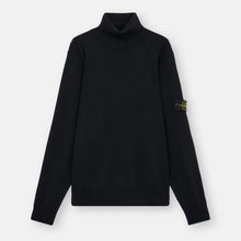 Load image into Gallery viewer, Stone Island Turtle Neck Ribbed Wool Sweatshirt Black
