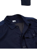 Load image into Gallery viewer, Cp Company Taylon P Button Up Overshirt in Navy
