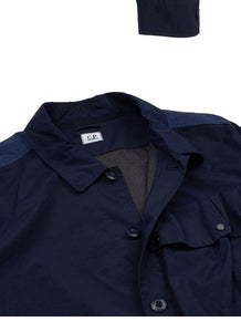 Cp Company Taylon P Button Up Overshirt in Navy