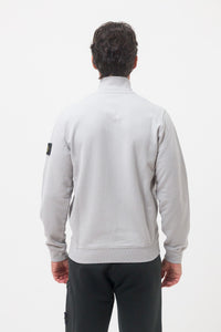 Stone Island Cotton Fleece Full Zip In Grey