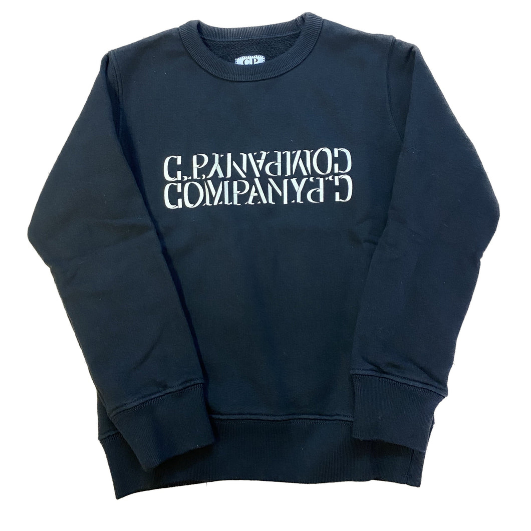 Cp Company Junior Mirrored Logo Sweatshirt Black
