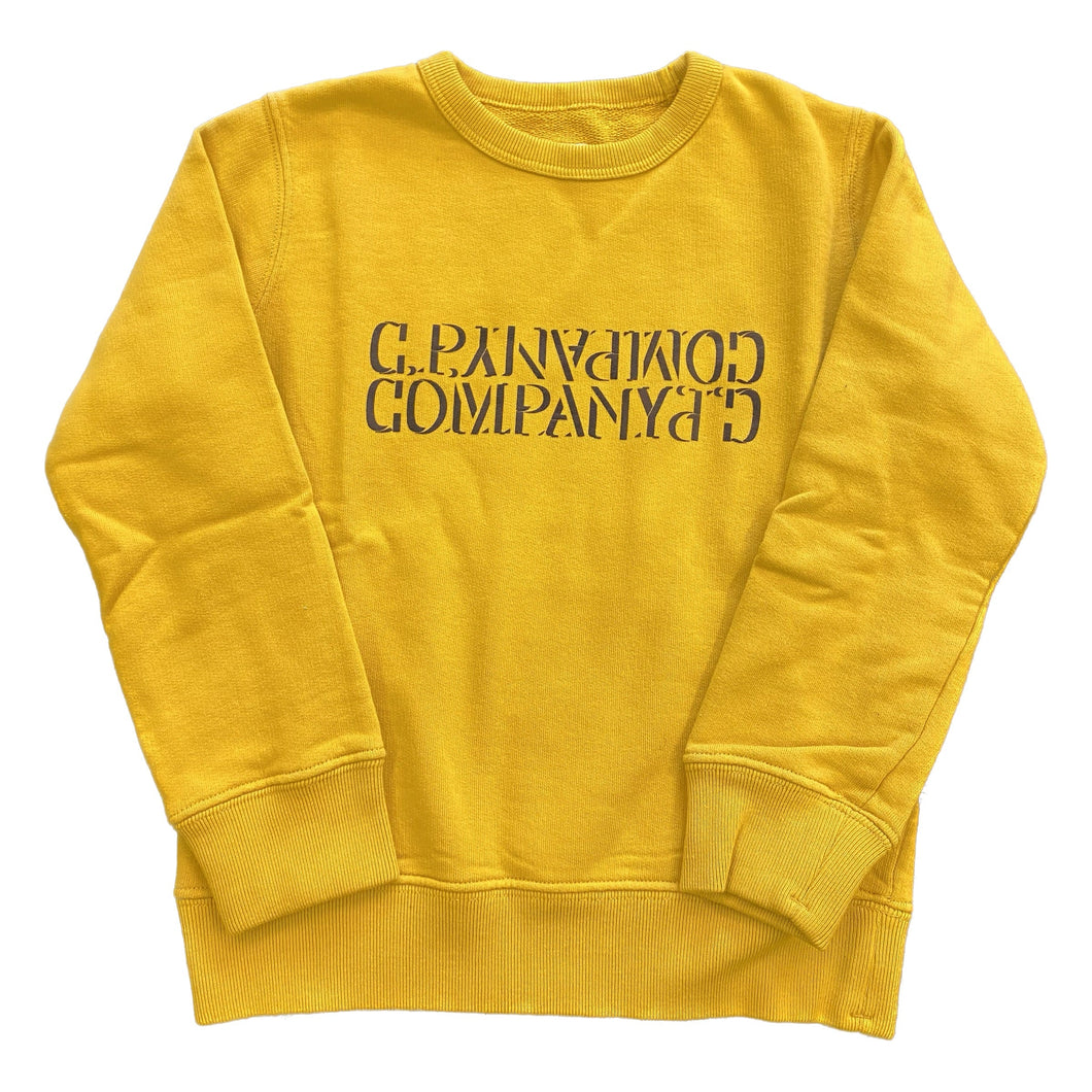 Cp Company Junior Mirrored Logo Sweatshirt Golden Nugget