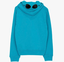 Load image into Gallery viewer, Cp Company Junior Goggle Full Zip Hoodie In Tile Blue
