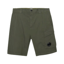 Load image into Gallery viewer, Cp Company 50 Fili Bermuda Stretch Cargo Shorts In Burnt Olive
