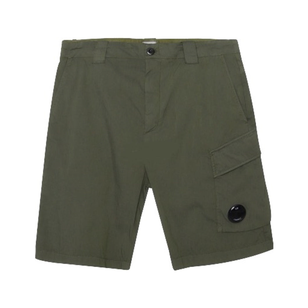 Cp Company 50 Fili Bermuda Stretch Cargo Shorts In Burnt Olive