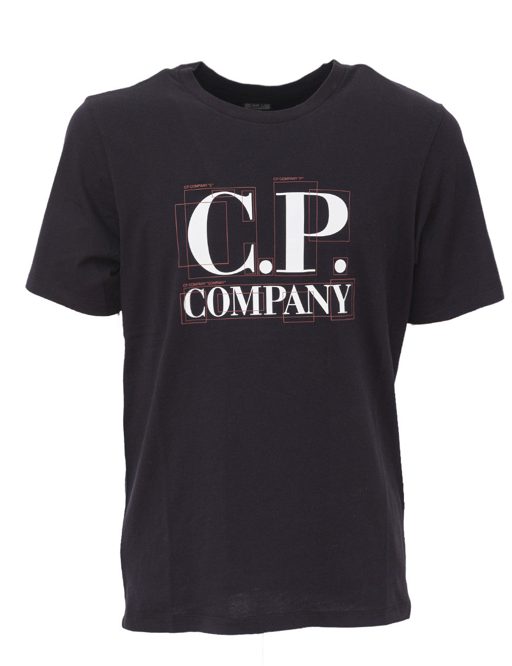 Cp Company Large Logo Print In Navy