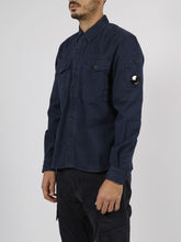 Load image into Gallery viewer, Cp Company Twill Emerized Shirt Peacoat In Navy
