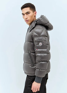 Moncler Maljasset Down Jacket In Grey