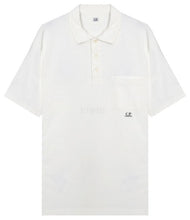 Load image into Gallery viewer, Cp Company Old Dyed Small Logo Polo Shirt White (Pre-Order: Due Approx. 28th Feb)
