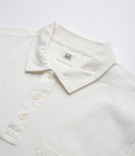 Load image into Gallery viewer, Cp Company Old Dyed Small Logo Polo Shirt White (Pre-Order: Due Approx. 28th Feb)
