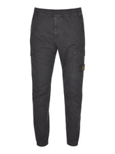 Load image into Gallery viewer, Stone Island Stretch Broken Twill Organic Cotton Old Effect Cargo Pants In Black
