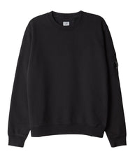 Load image into Gallery viewer, Cp Company Brushed Emerized Resist Dyed Lens in Sweatshirt in Black
