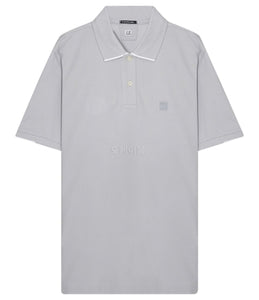 Cp Company Metropolis Series Striped Polo Shirt In Grey