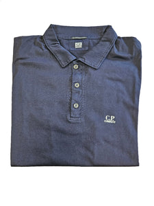 Cp Company Short Sleeved Polo Shirt 319A Medieval Blue