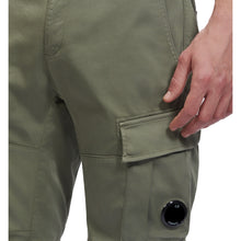 Load image into Gallery viewer, Cp Company Satin Stretch Lens Cargo Shorts Thyme
