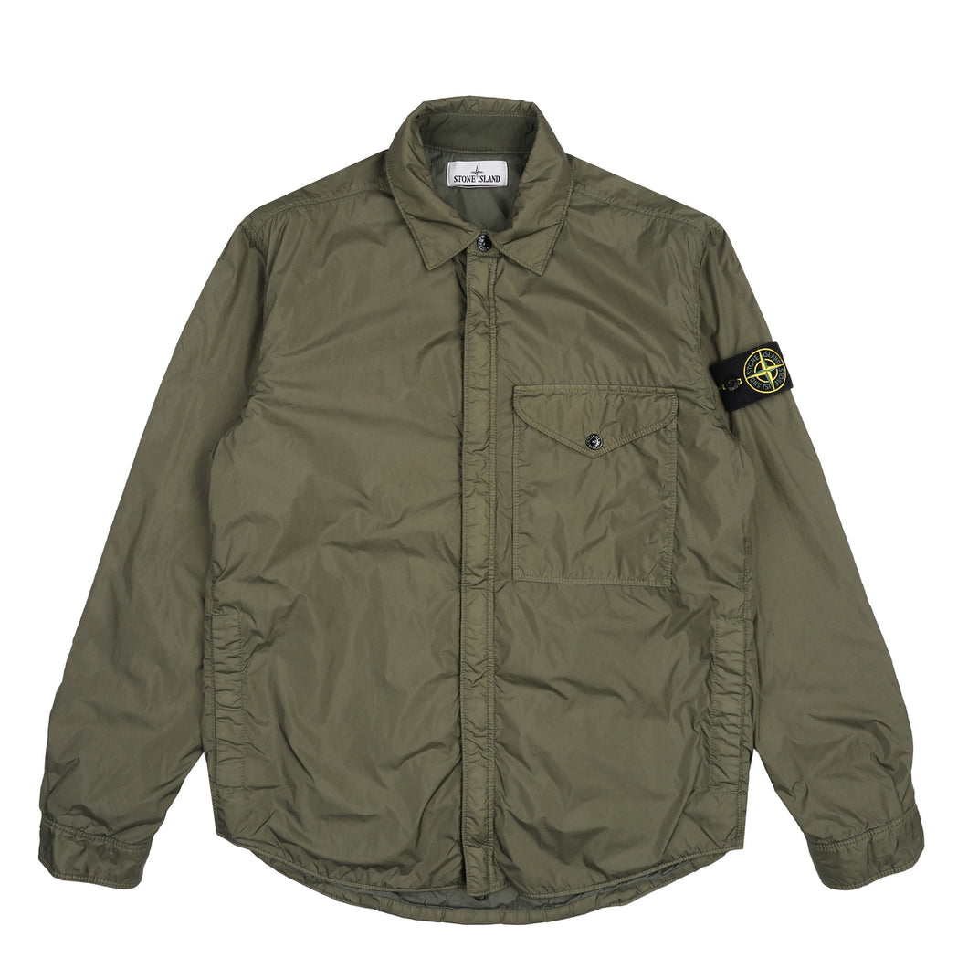 Stone Island Crinkle Reps R-Ny With Primaloft-Tc Overshirt In Khaki