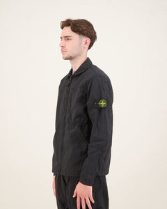 Stone Island Nylon Metal Overshirt Econyl In Black