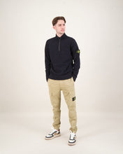 Load image into Gallery viewer, Stone Island Virgin Wool Quarter Zip Sweatshirt Navy
