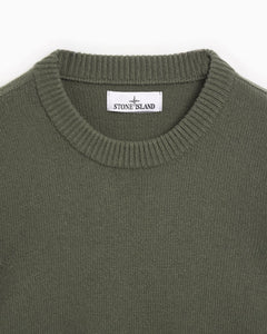 Stone Island Crew Neck Knit Sweatshirt Khaki