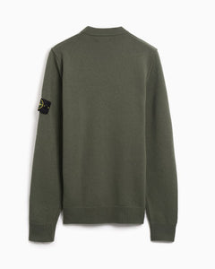 Stone Island Crew Neck Knit Sweatshirt Khaki