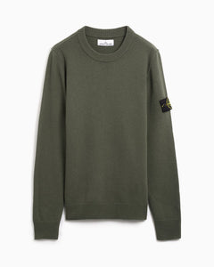 Stone Island Crew Neck Knit Sweatshirt Khaki